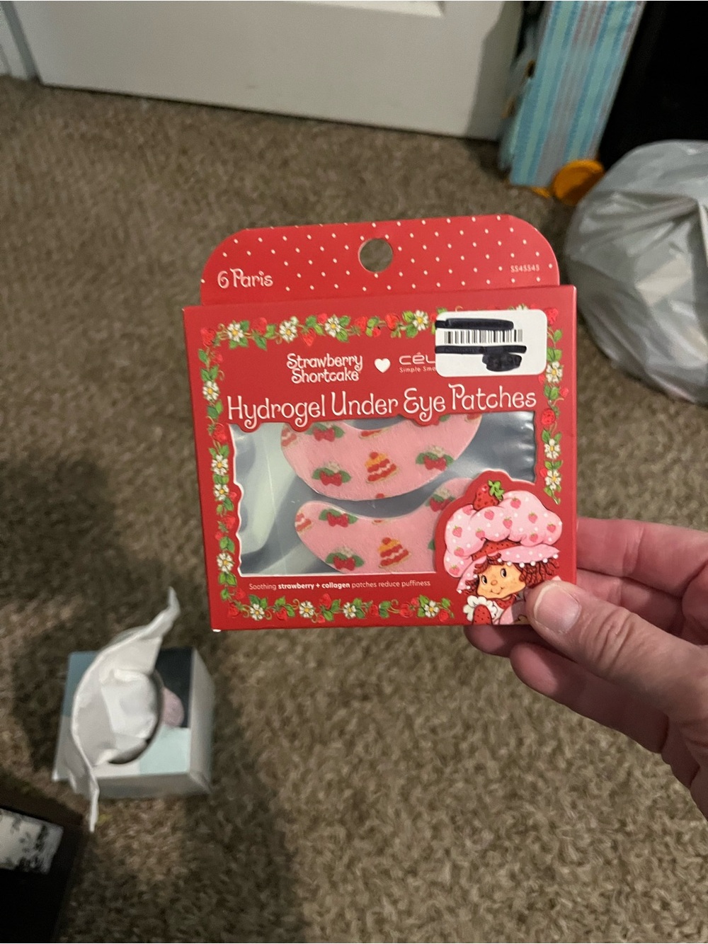 Strawberry Shortcake Pink Hydrogel Under Eye Patches